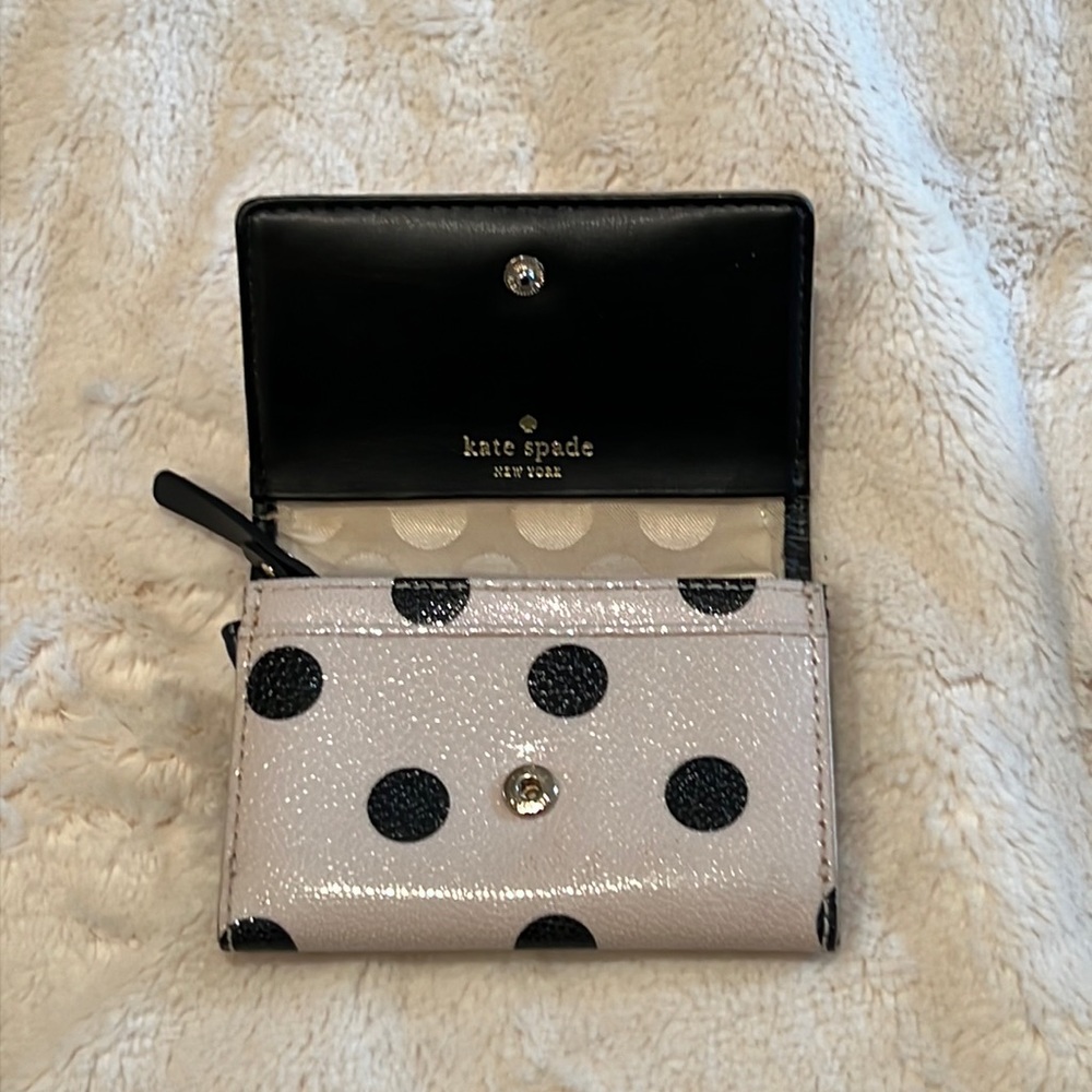 Kate spade polka dot patent wallet